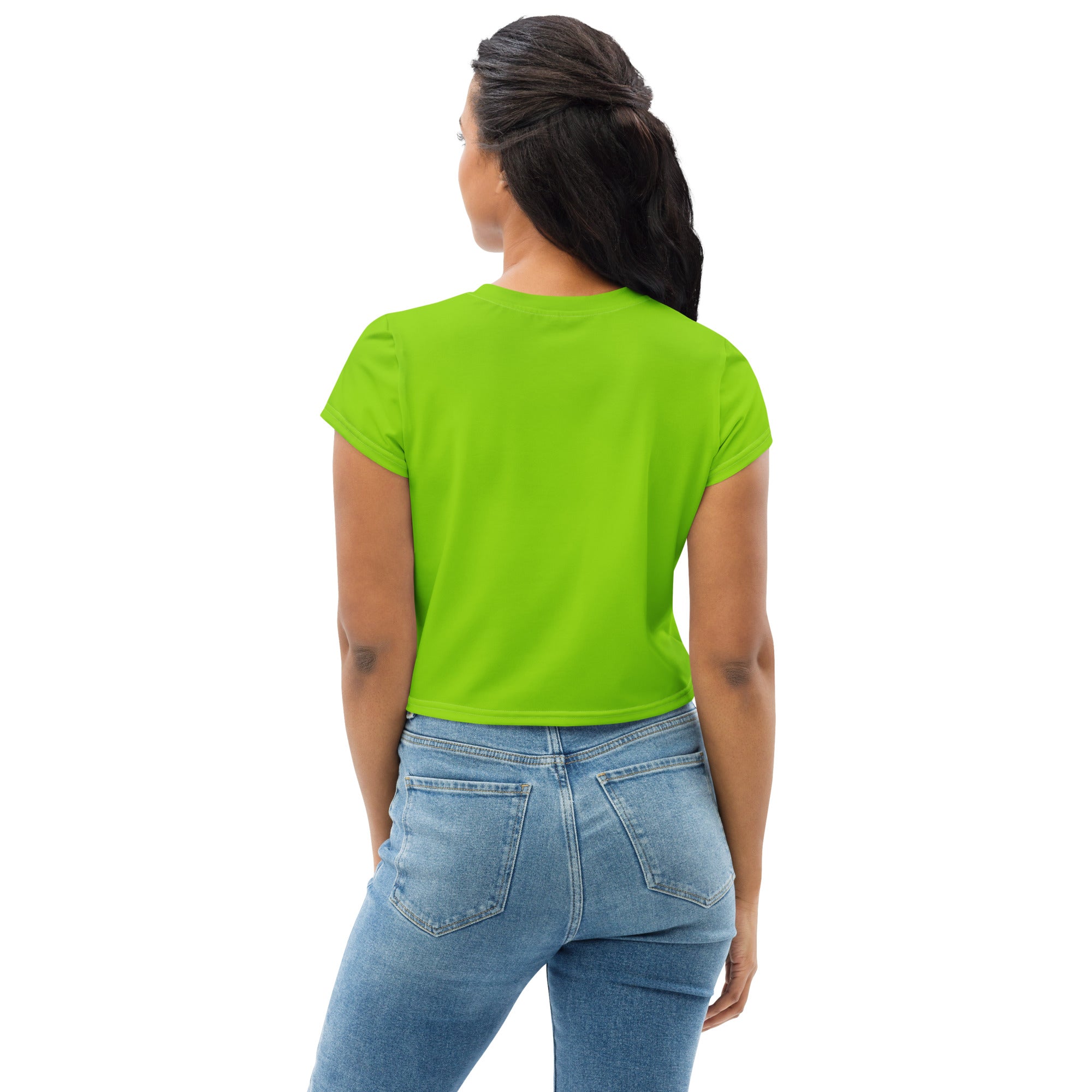 Streetwear Brat Green Crop Top. Party Crop Tee. Activewear or Runners' Top. Brat IS Real by WickedYo.